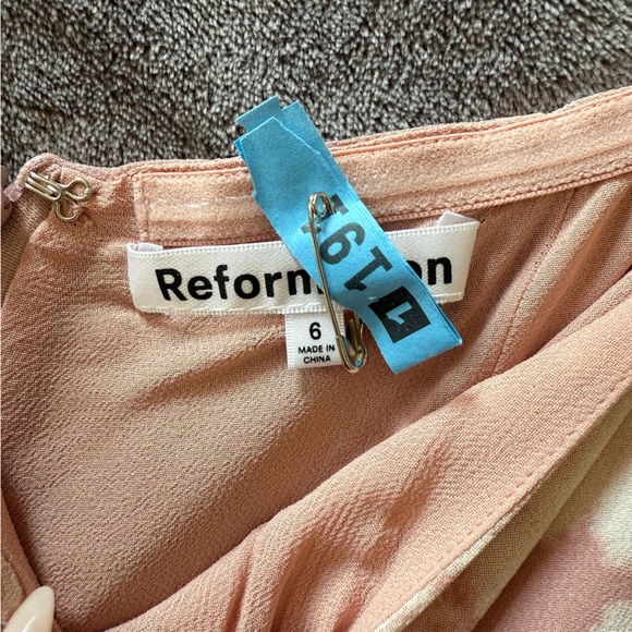 Reformation Strapless Pink Floral Dress - Picture 5 of 5